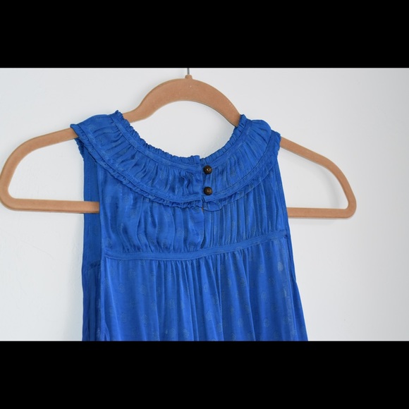 Anthropologie maeve blue polka dot top - Picture 4 of 4